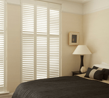 plantation shutters bedroom