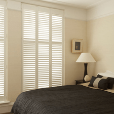 plantation shutters bedroom